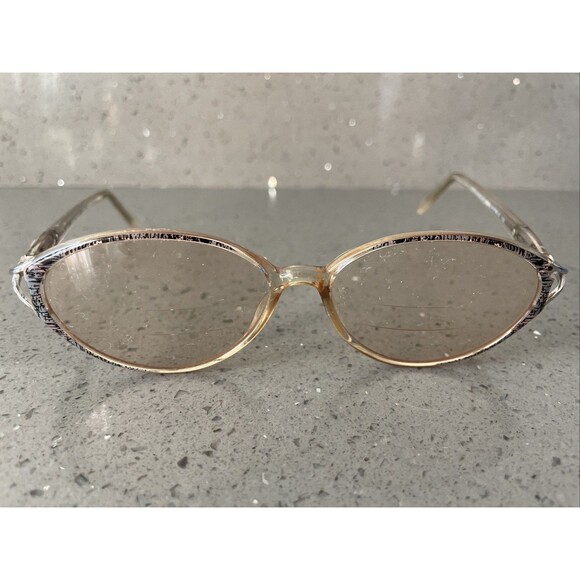 Tres Jolie Marchon Eyeglasses Frames ONLY Teal Marble 54-16-130 Cold Insert oval - Picture 1 of 15
